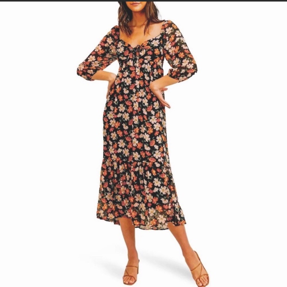 LUSH Floral Clip Dot Maxi